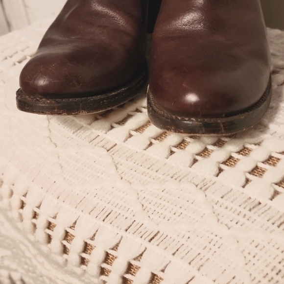 FRYE JANE STRAPPY HIGH HEELED BOOTS, style number 76396. - Picture 10 of 12